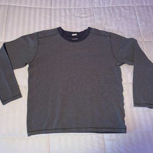 Long Sleeve Black and White Striped Shirt